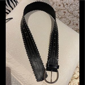 Brighton black belt with studs